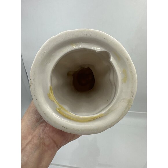 Vintage Ceramic Santa Claus Pearlized Figurine Christmas Tree Holiday Decor - Picture 5 of 6